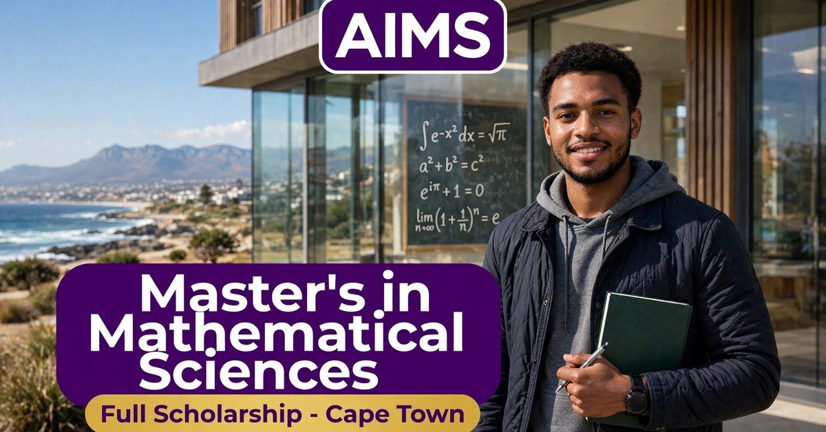 Master's in Mathematical Sciences Scholarship at African Institute for Mathematical Sciences, Cape Town